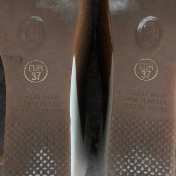 White, beige with pink accents wedge sandals - Picture 7 of 8